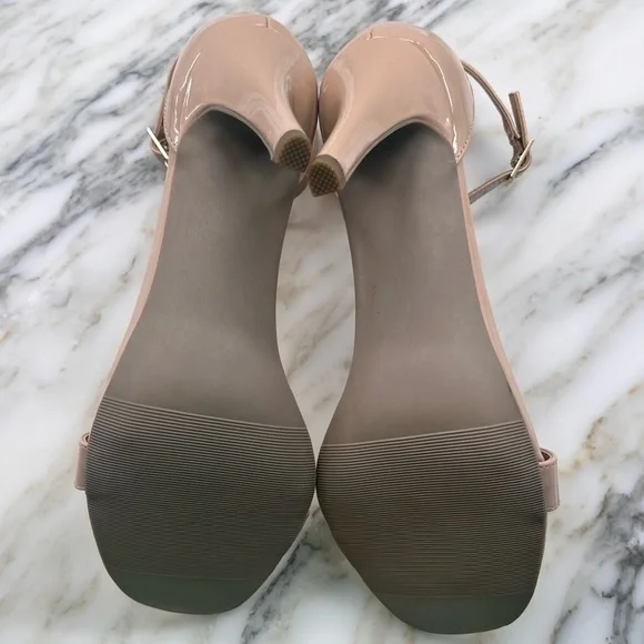 𝅺NEW! Material Girl Blaire Two-Piece Dress Sandals Nude Heels Various Sizes - Picture 5 of 8